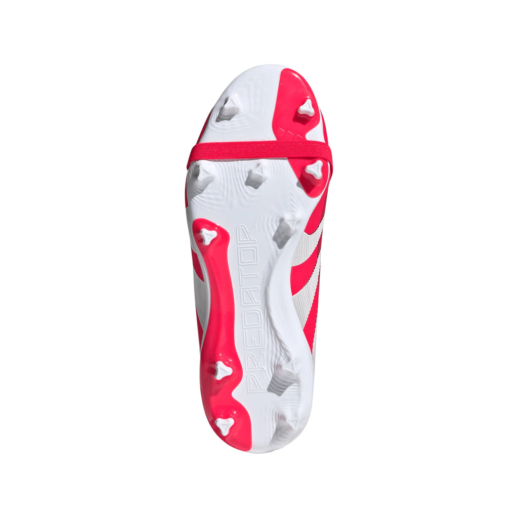 adidas Predator League Fold Over Tongue Firm Ground Boots Junior Red White