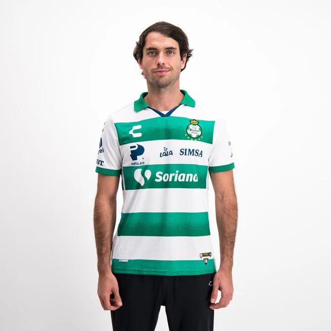 Charly Santos Home Jersey for Men 2021 22 Green White