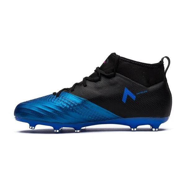 adidas ACE 171 FG Youth Firm Ground Soccer Cleats Black White Blue