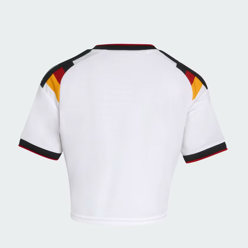 adidas Germany Home Cropped Womens Soccer Jersey 26 White