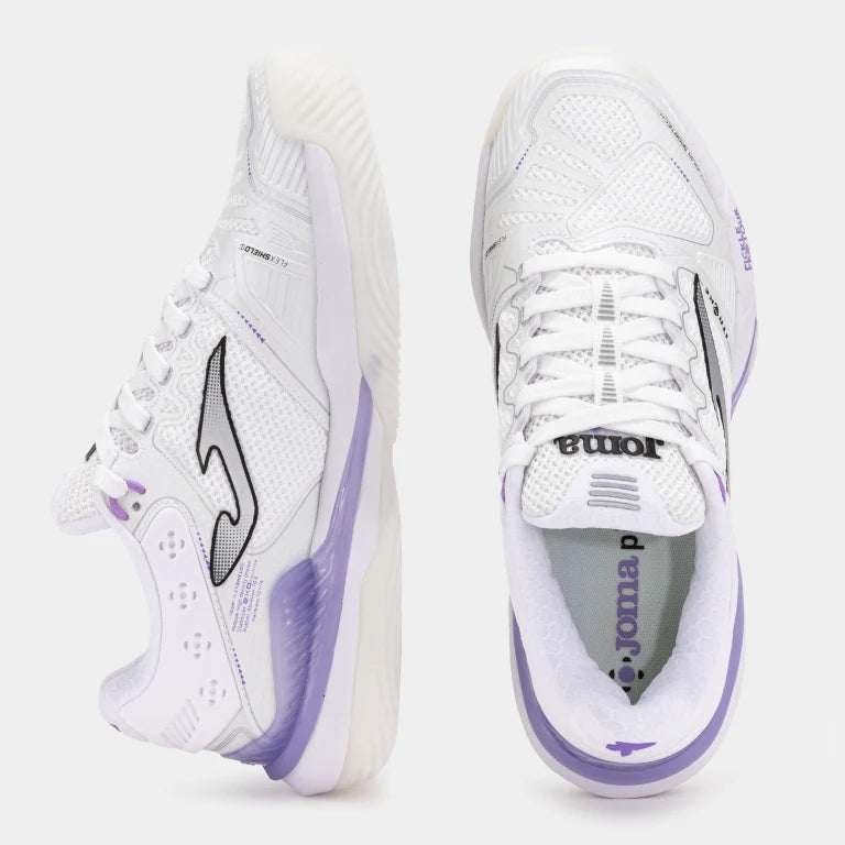 Joma PStroke Womens Pickleball Shoes White Purple