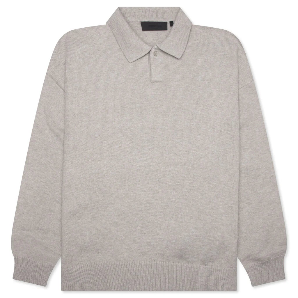 Essentials Knit Polo Core Heather