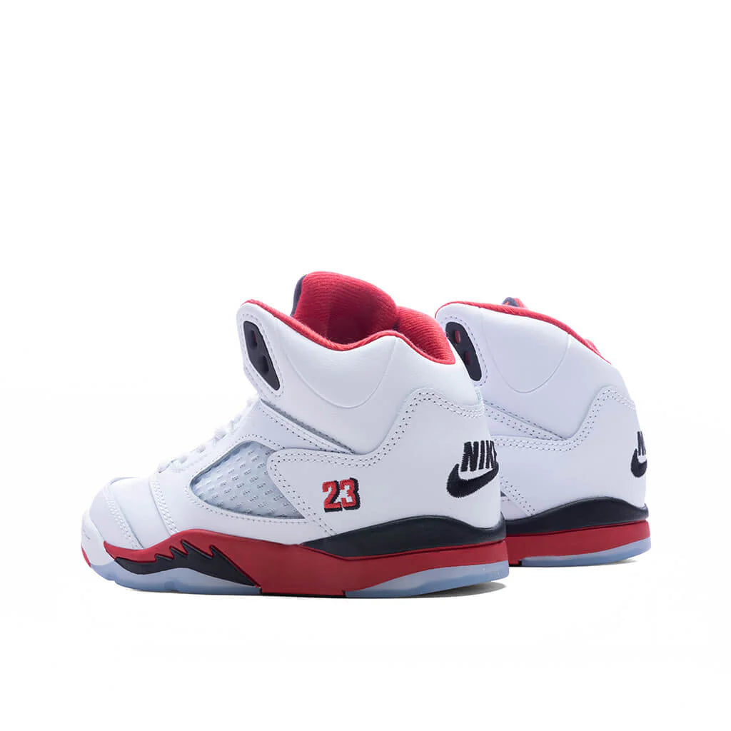 Air Jordan 5 Retro OG Fire Red Black Tongue PS White Fire Red Black