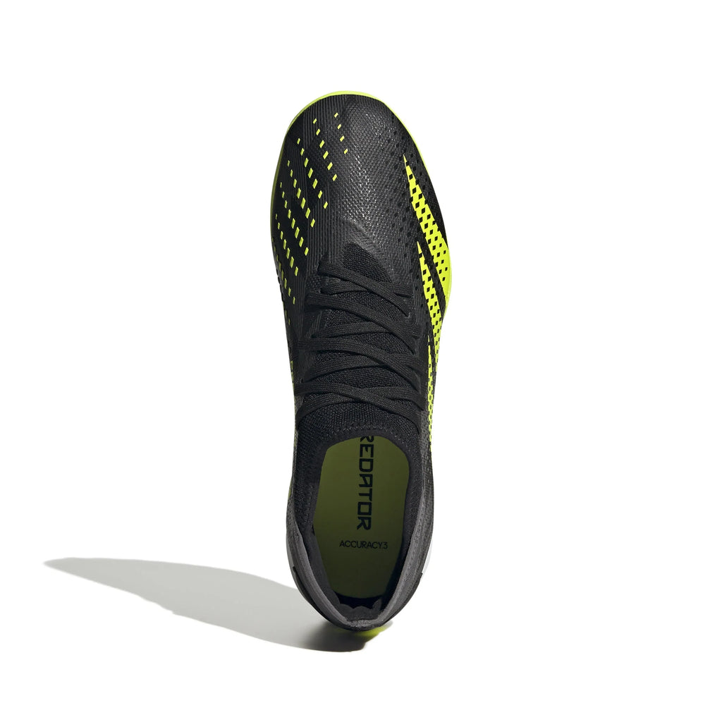adidas Predator Accuracy Injection3 TF Turf Soccer Cleats Black Solar Yellow Grey Five