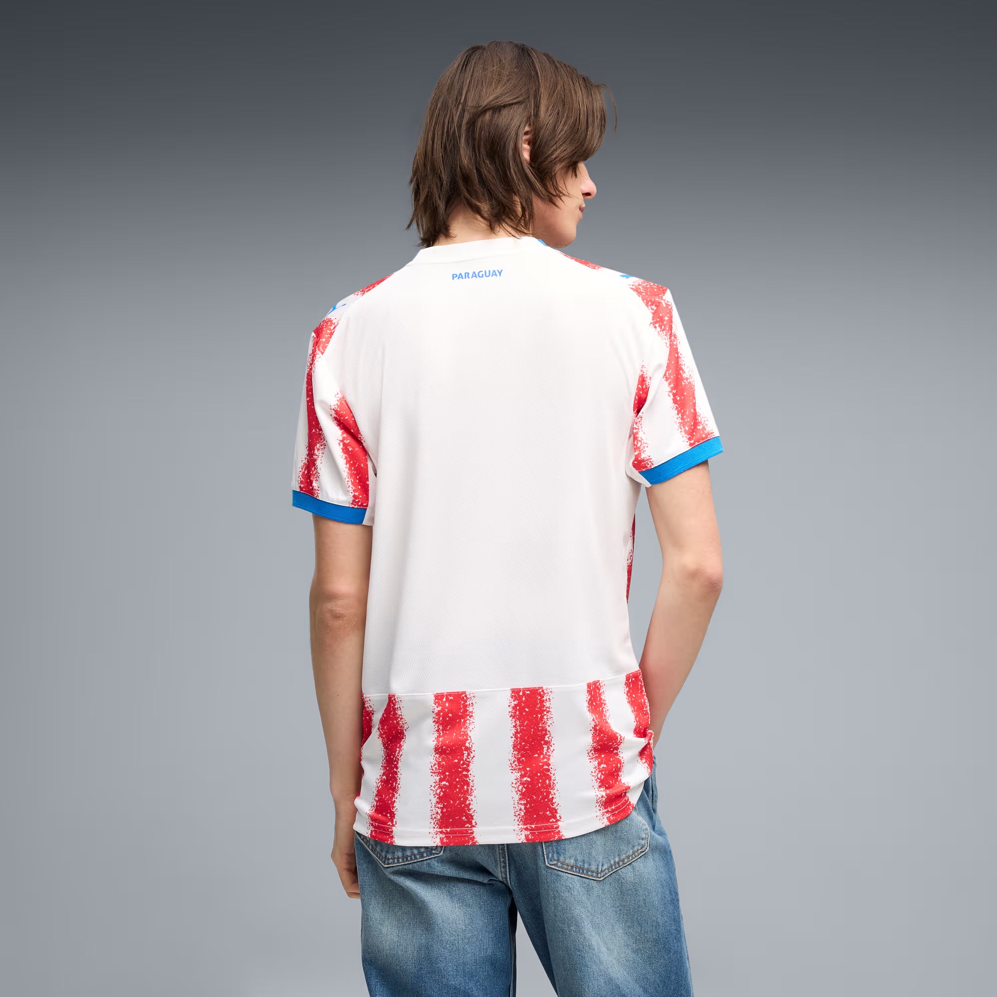 PUMA Paraguay Home Mens Soccer Jersey 2026 White Red