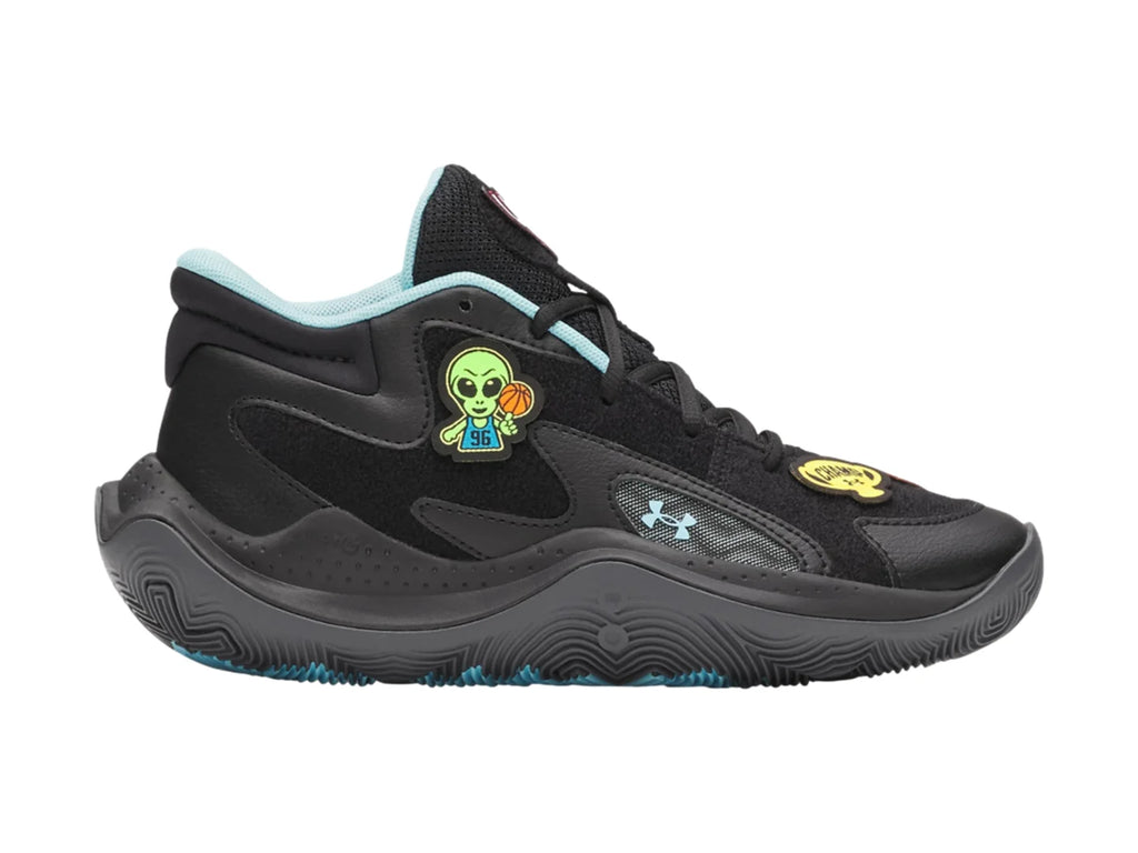 Tenis Under Armour Jet 25 Patches Negro para Niño
