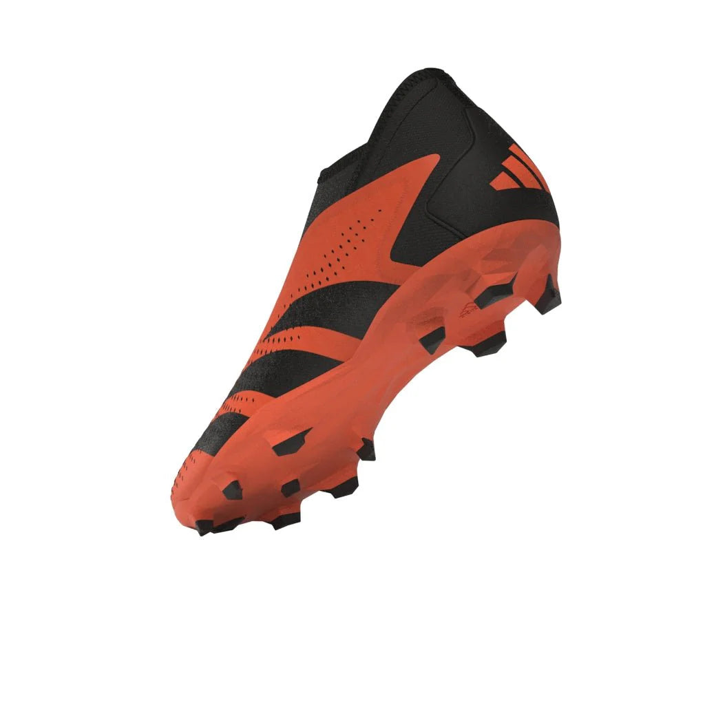 adidas Predator Accuracy3 Laceless FG Firm Ground Soccer Cleats Solar Orange Black Black