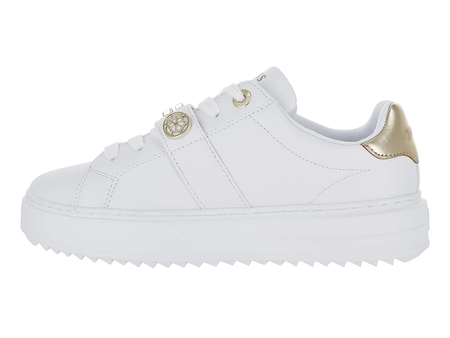 Tenis Guess Drift Blanco y Platino para Mujer