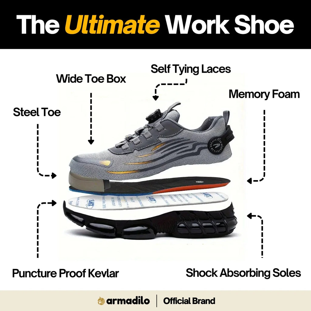 Axon Healthy Protective Steel Toe Sneakers Black Friday