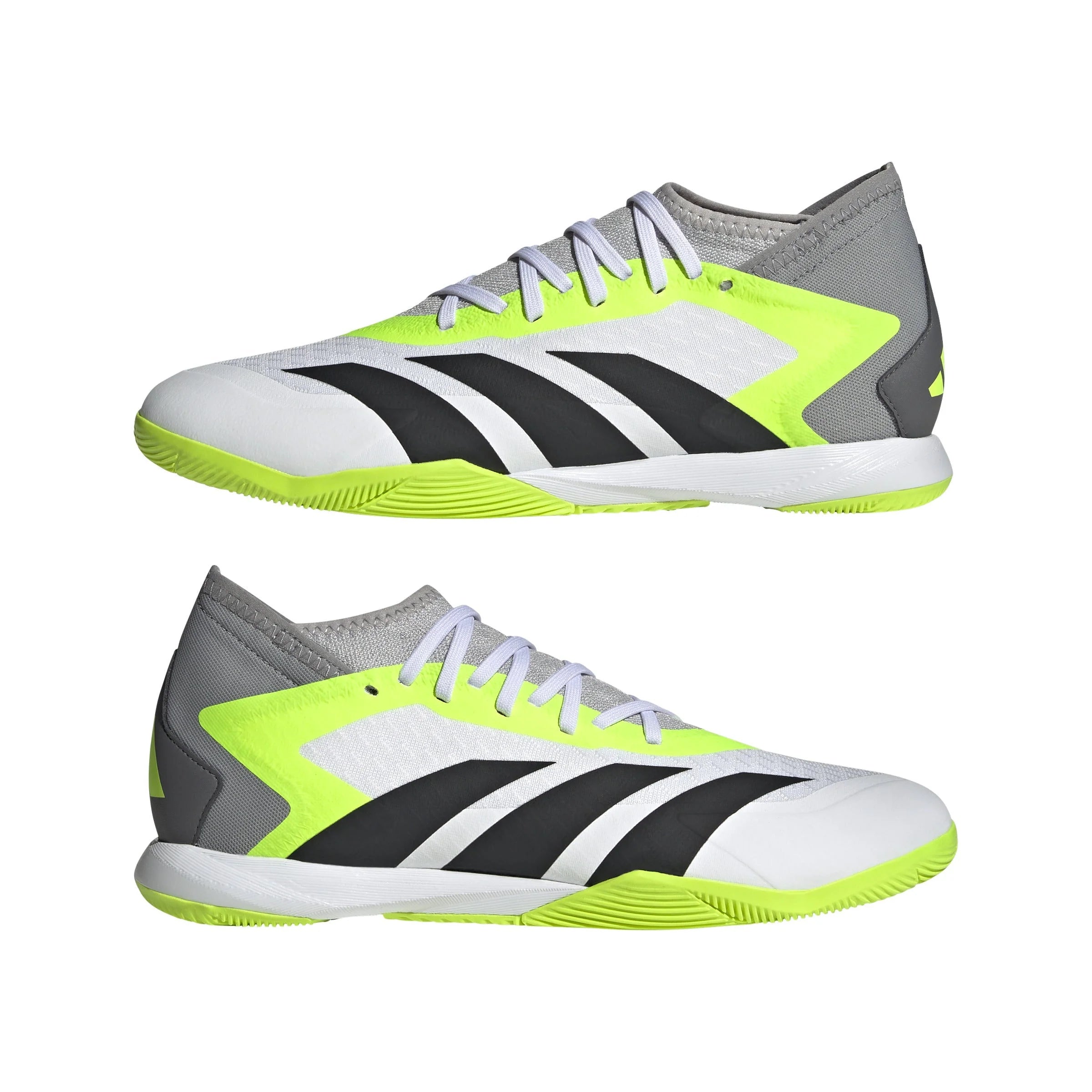 adidas Predator Accuracy3 IN Indoor Soccer Shoes White Black Lucid Lemon