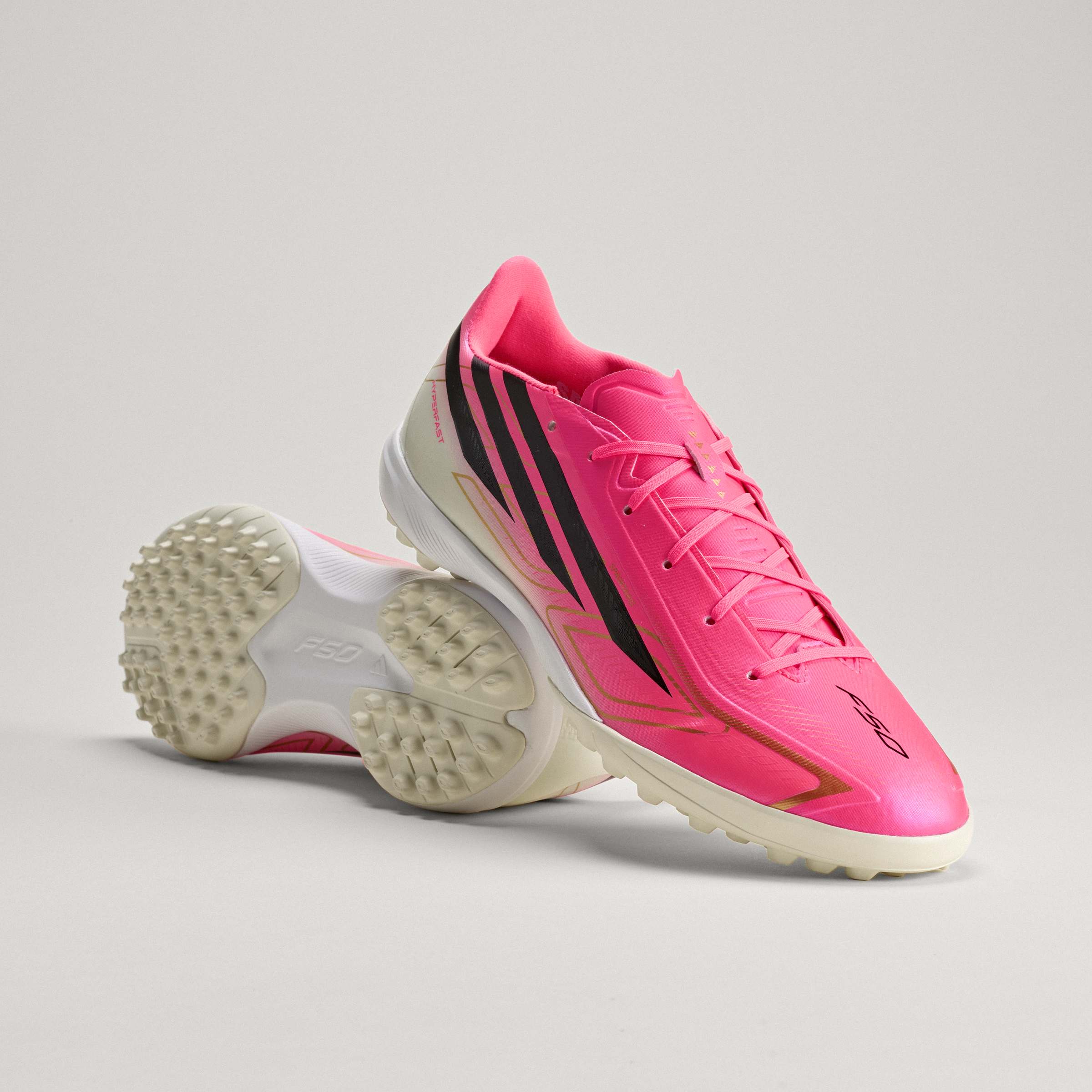 adidas F50 Hyperfast League Turf Mens Soccer Cleats Turquesa Black Gold