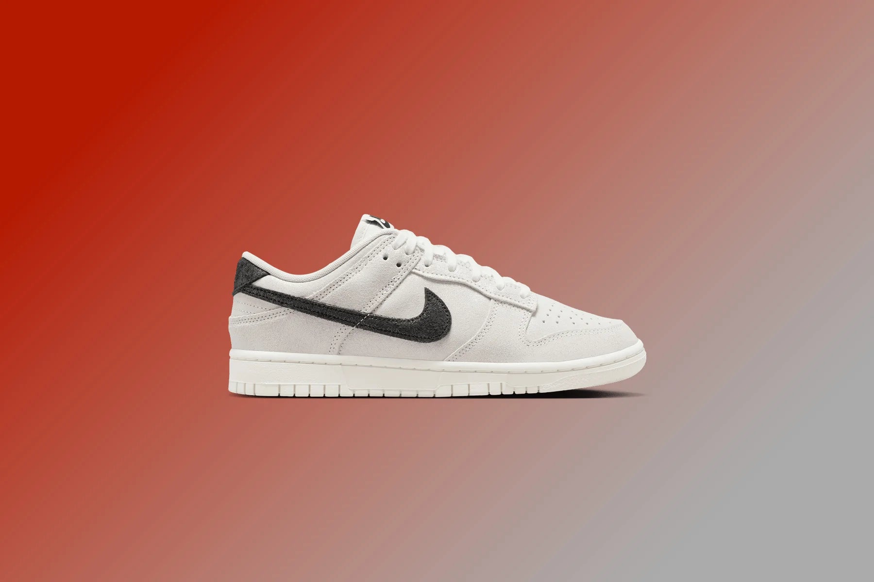 Womens Dunk Low SE White Black Team Red