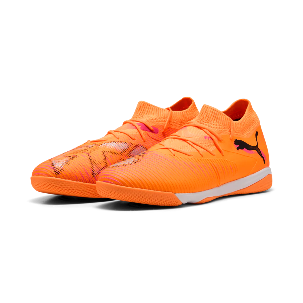 PUMA Future 8 Match IT Mens Soccer Shoes Orange Black