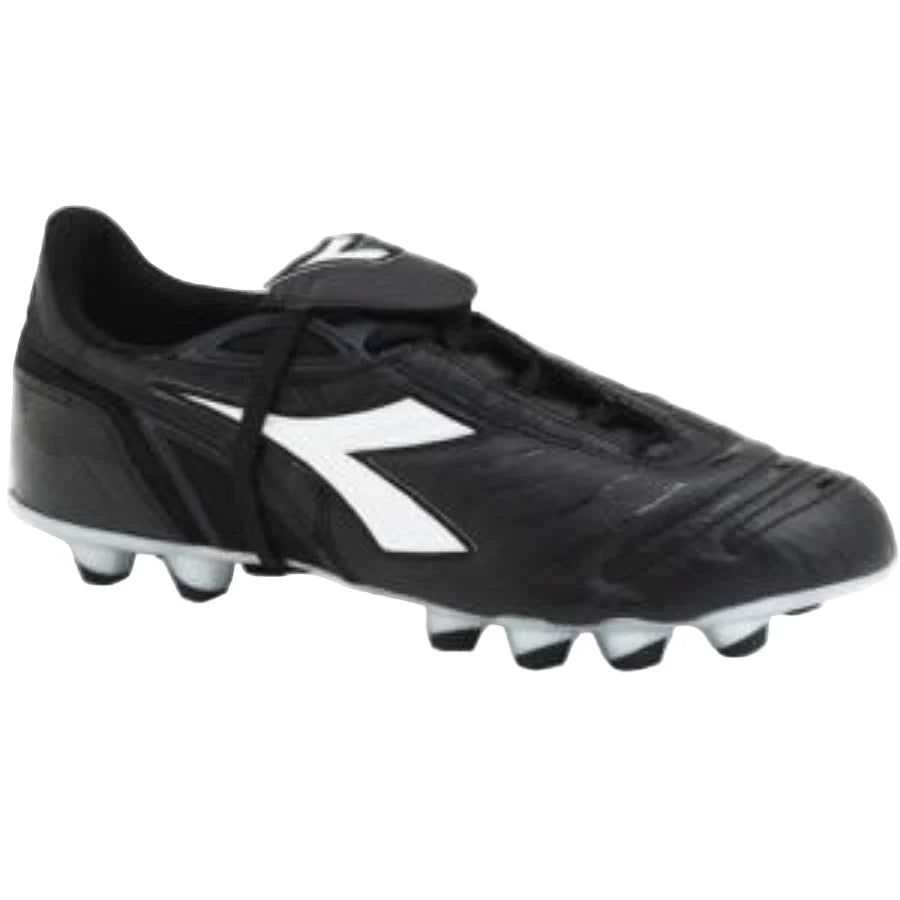 Diadora Maracana PU Womens Firm Ground Soccer Cleats Black White