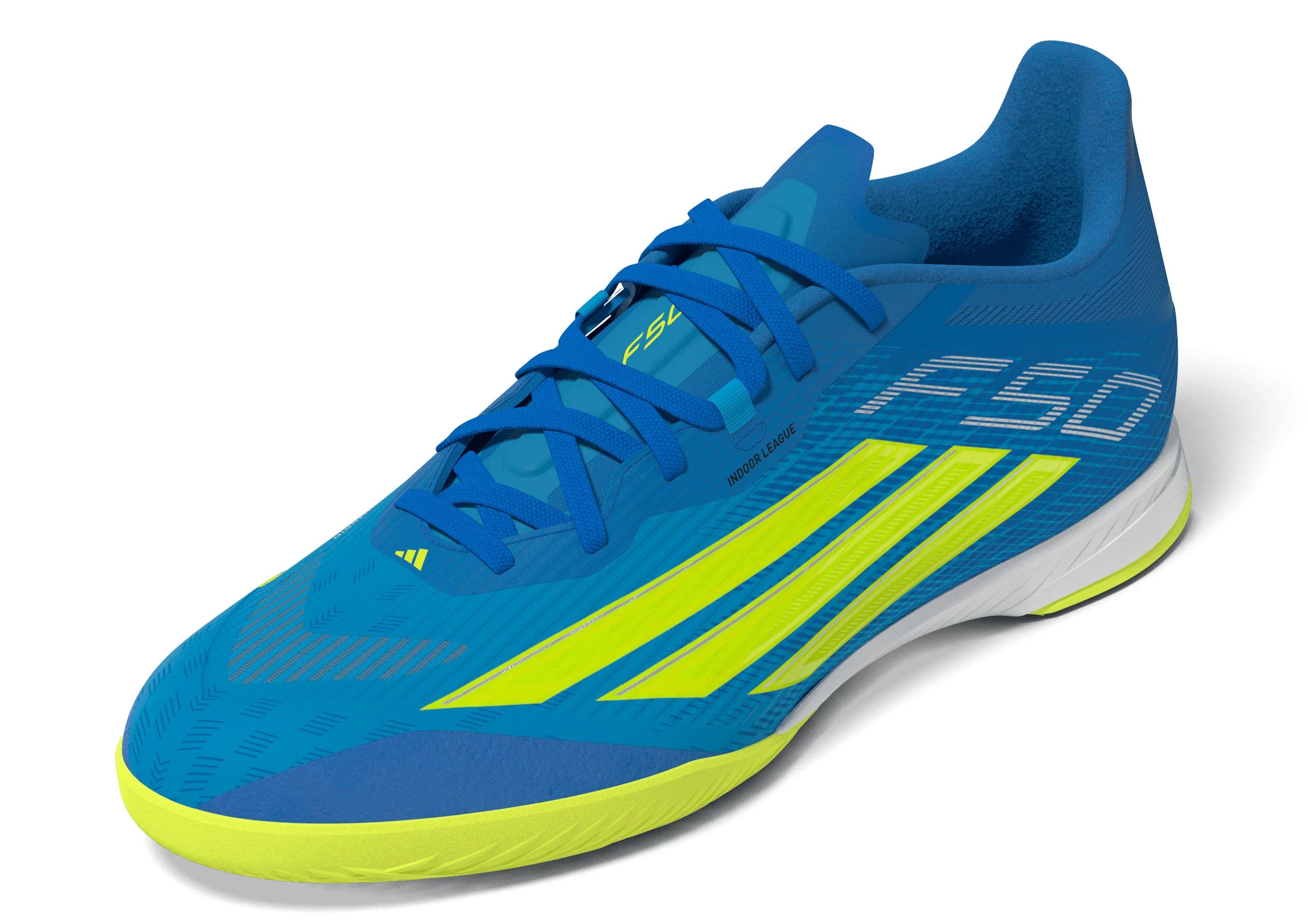 adidas F50 League IN Indoor Mens Soccer Shoes Blue Yellow Aqua