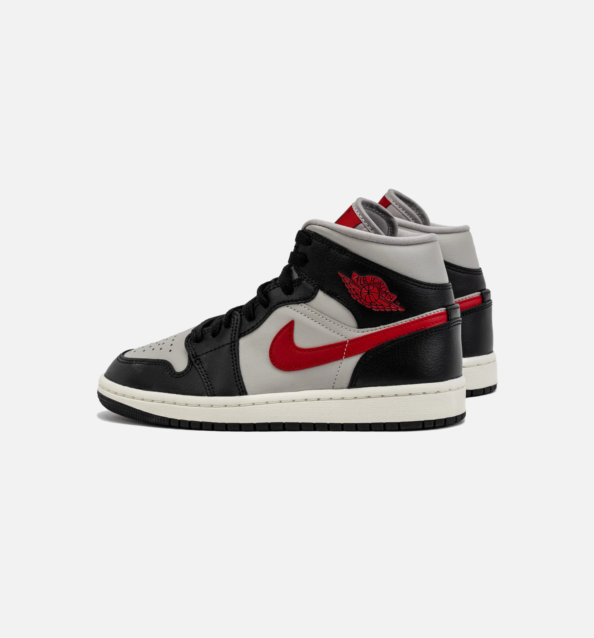 Air Jordan 1 Retro Mid Womens Lifestyle Shoe Black Red