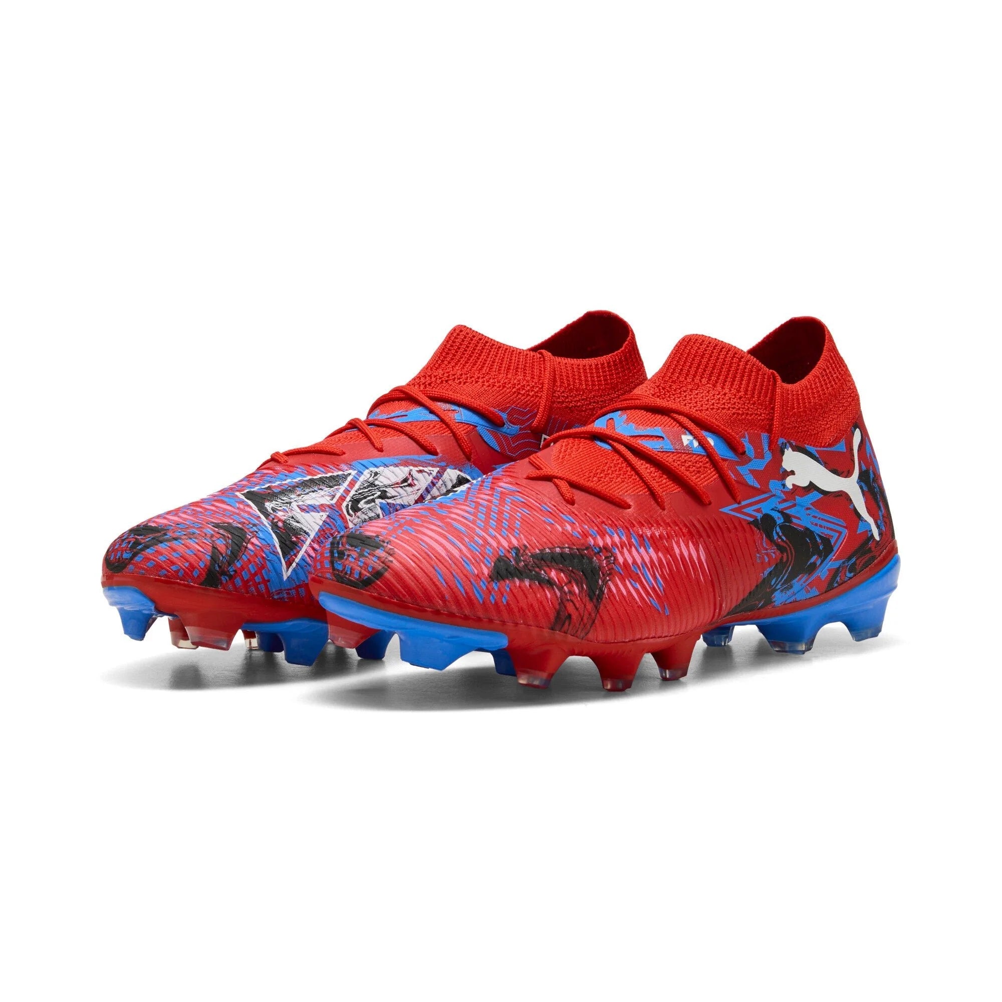 PUMA Future 8 Match Play Makers FG AG Mens Soccer Cleats Red Black Blue