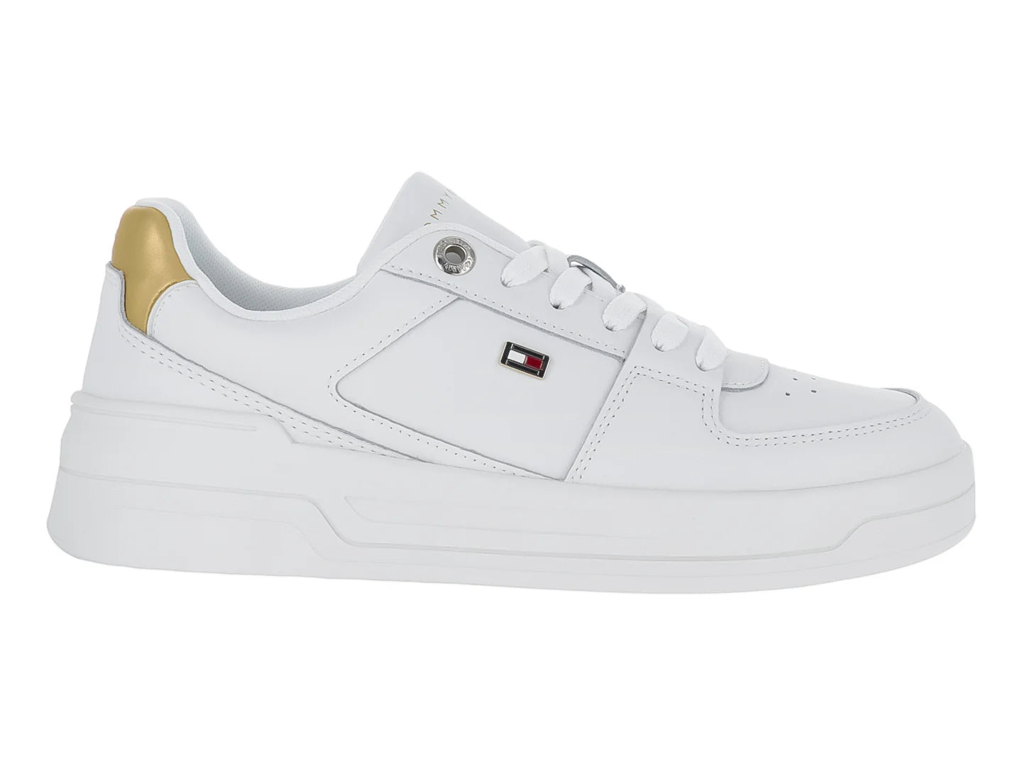 Tenis Tommy Hilfiger Essential Basket Ecru para Mujer