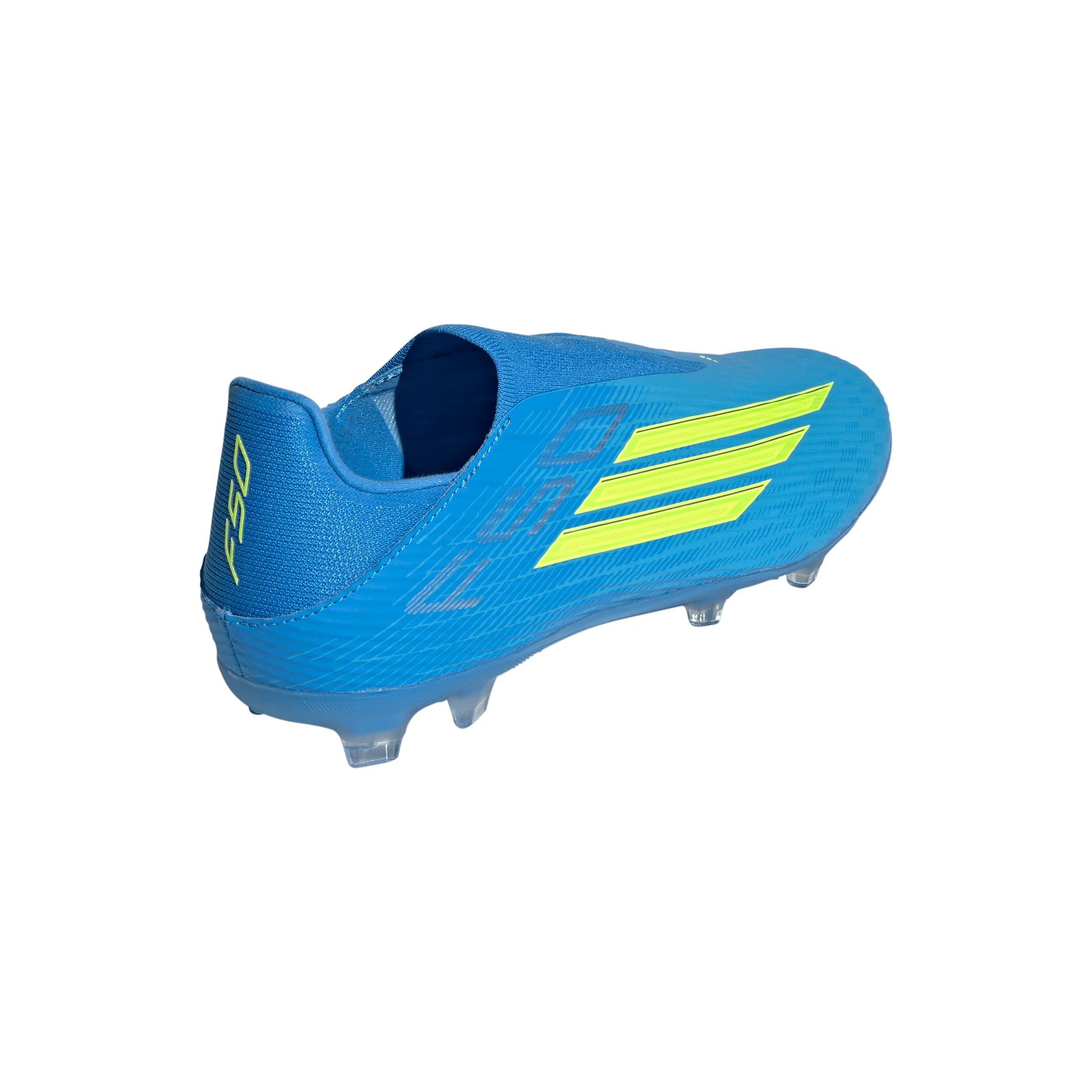 adidas F50 League Laceless FG MG Firm Ground Multi Ground Mens Soccer Cleats Blue Yellow Aqua
