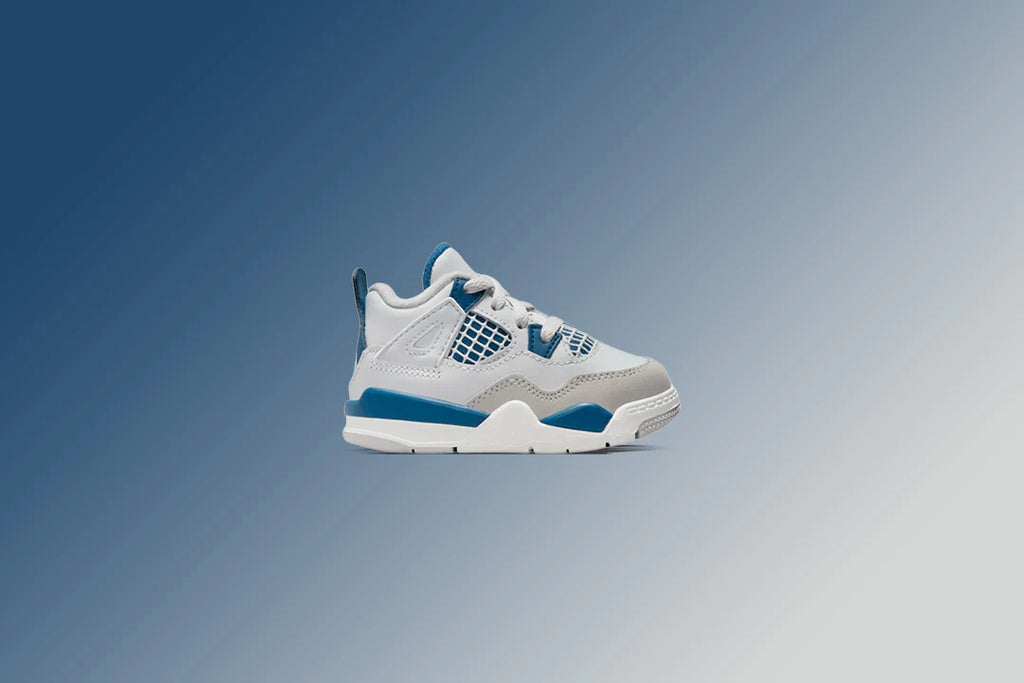 Jordan 4 Retro TD Military Blue Off White Military Blue Neutral Grey