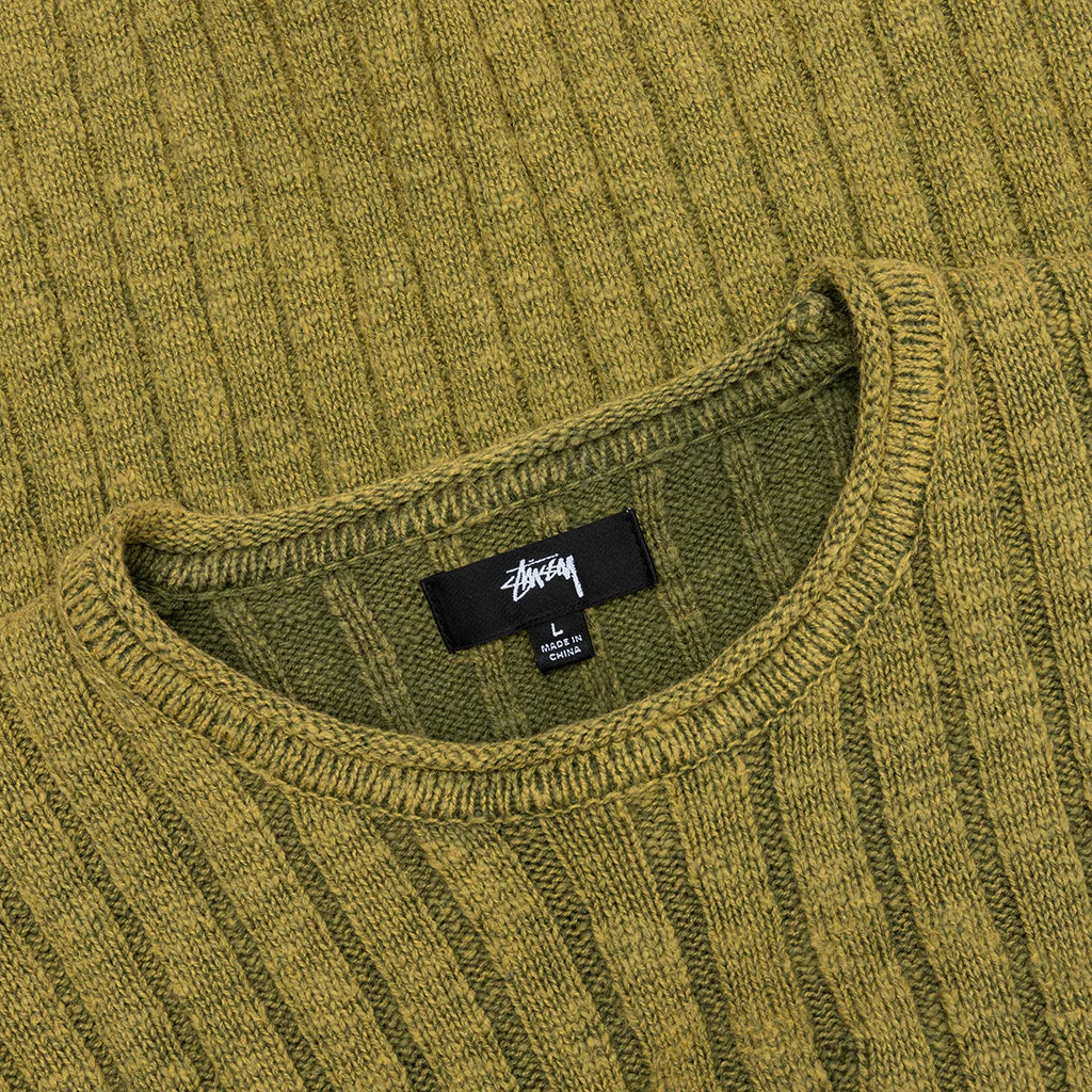 Cotton Slub Rib Crew Green