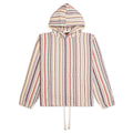 Stitch Poncho Hoodie Ecru
