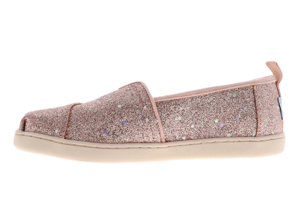 Alpargatas TOMS Glitter Rosa Oro para Niña