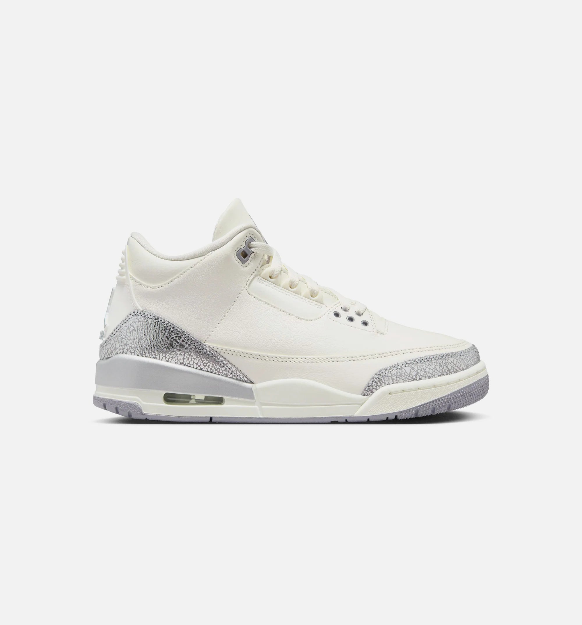 Air Jordan 3 Sail Cement Womens Lifestyle Shoe Sail Cement Grey Metallic Silver