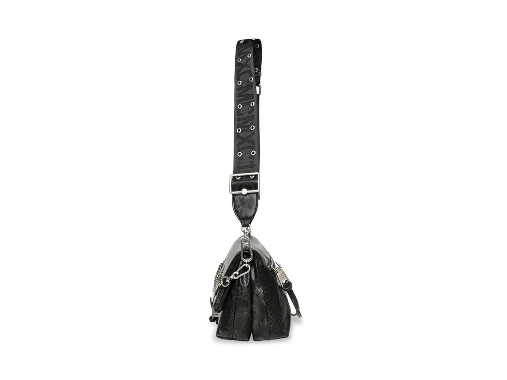 Bolsa de Hombro Steve Madden Bzaggy Negro Plata para Mujer