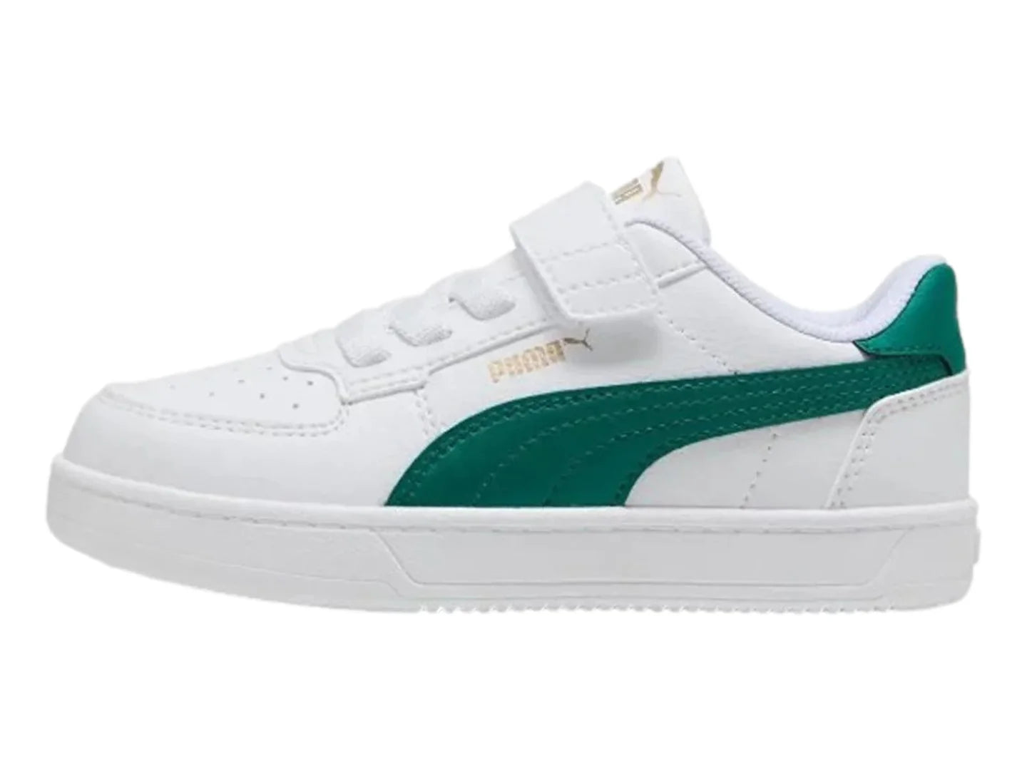 Tenis PUMA Caven 20 AC Blanco y Verde para Niño