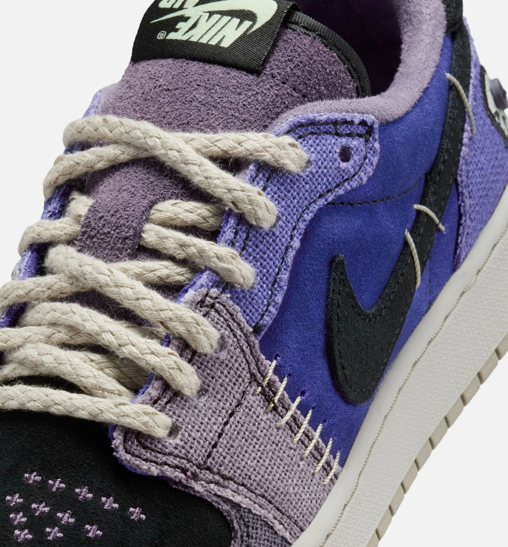 Air Jordan 1 Low OG Regency Purple and Dark Raisin Grade School Lifestyle Shoe Regency Purple Vapor Green Black Dark Raisin Daybreak Light Silver