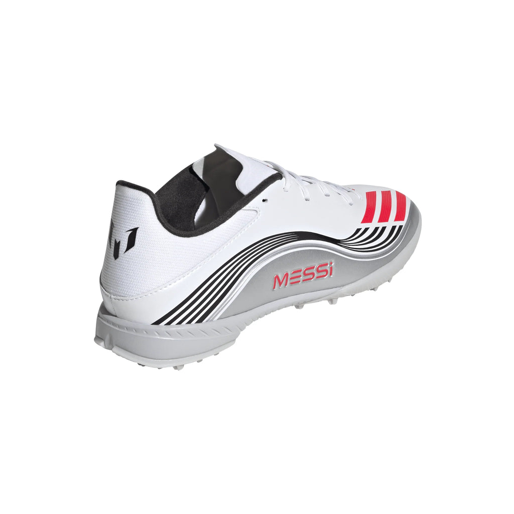 adidas F50 Messi League Turf Soccer Cleats White Red Silver