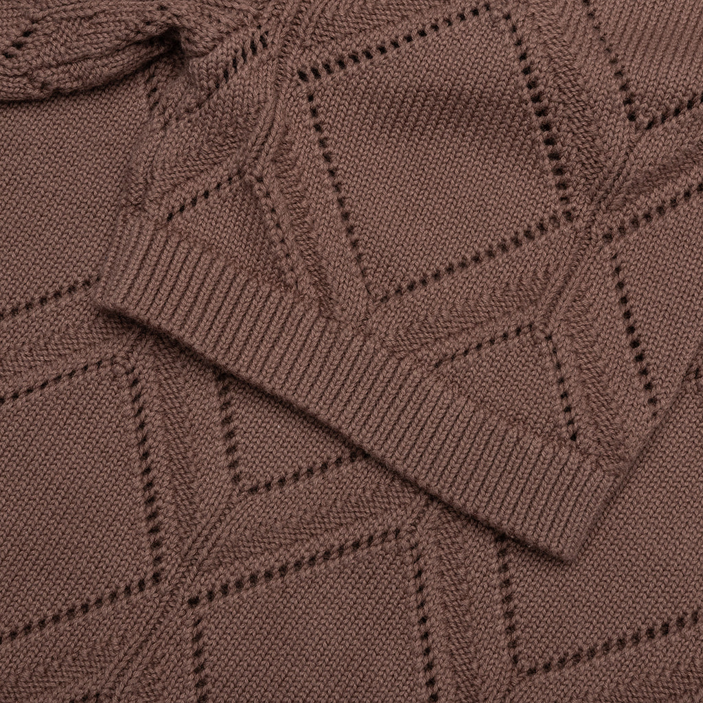 Diamond Knit Polo Brown