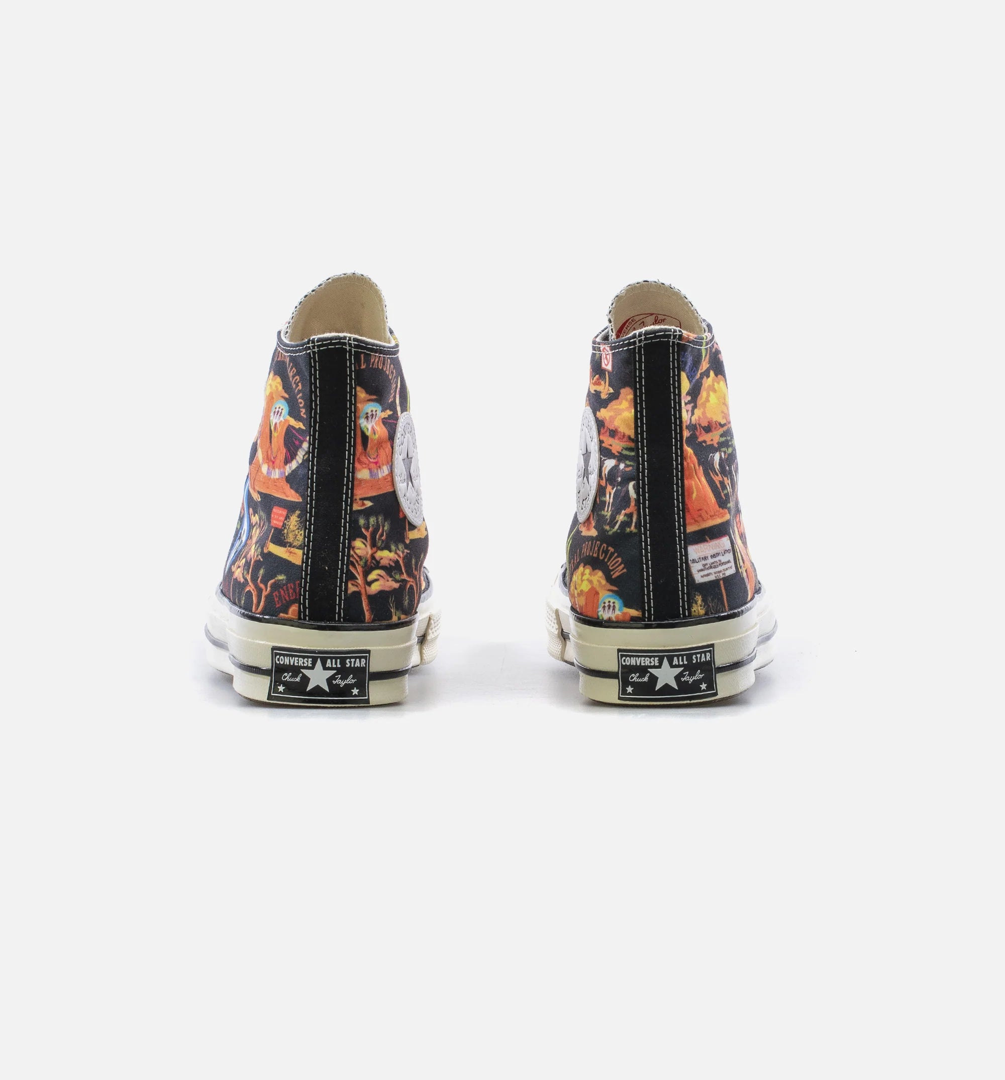 Chuck Taylor 70 Wild West High Top Mens Shoe Bone Multi Orange Black