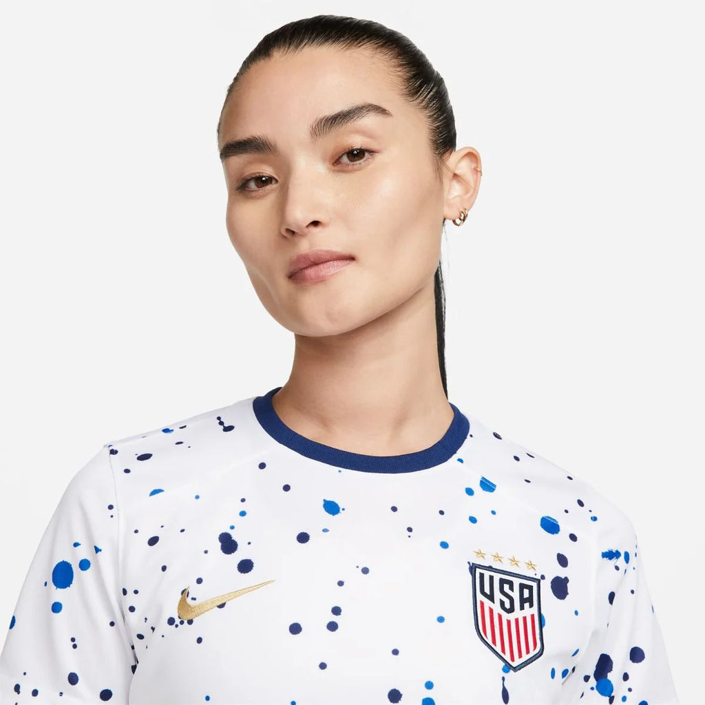Nike USWNT 2023 Stadium Away Womens Jersey White Navy Gold
