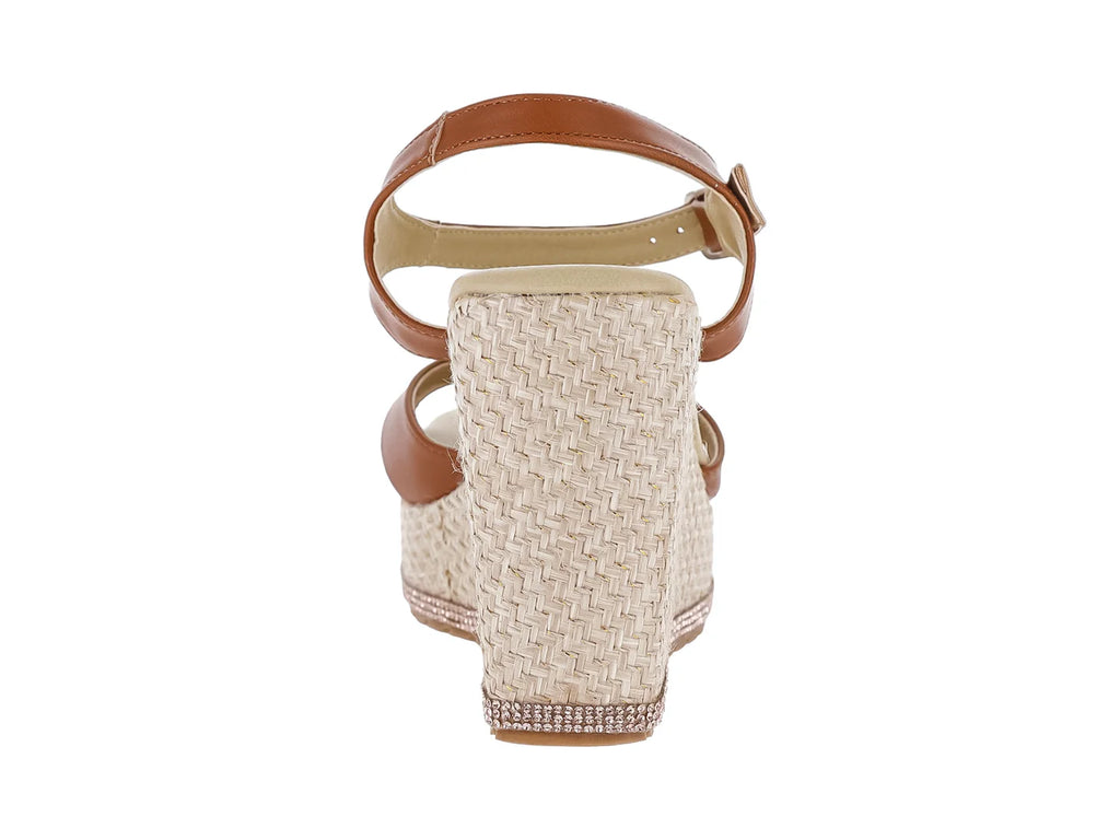 Sandalias de Plataforma Luna Rosa Color Tan para Mujer