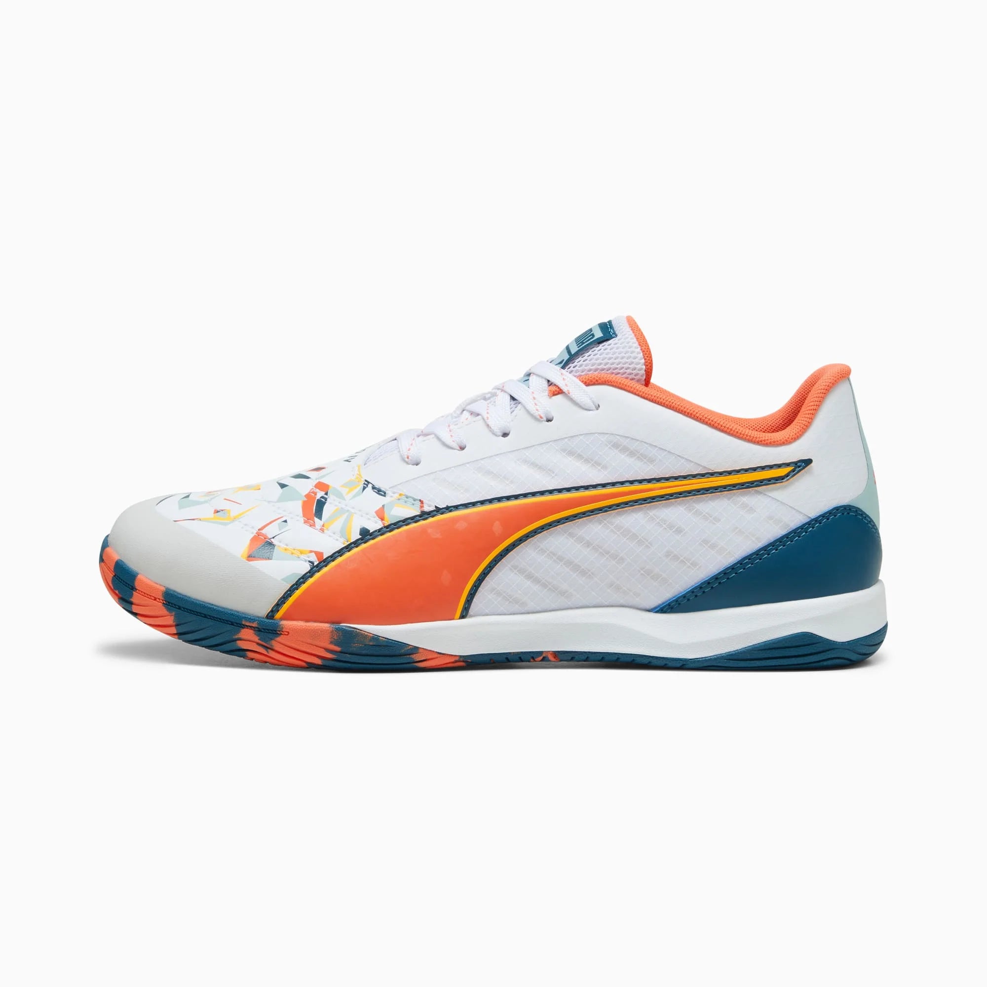 PUMA Ibero IV Creativity White Turquoise Indoor Shoes