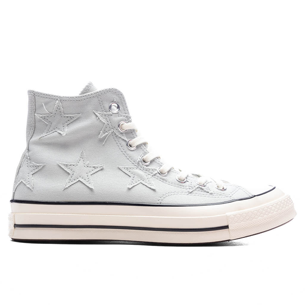 Chuck 70 Hi Rainwashed Grey Egret Black