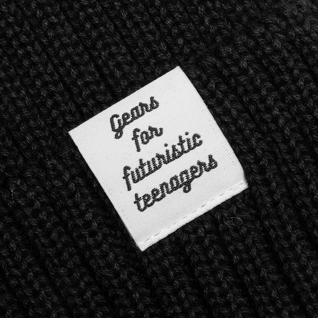 Cotton Rib Beanie Black