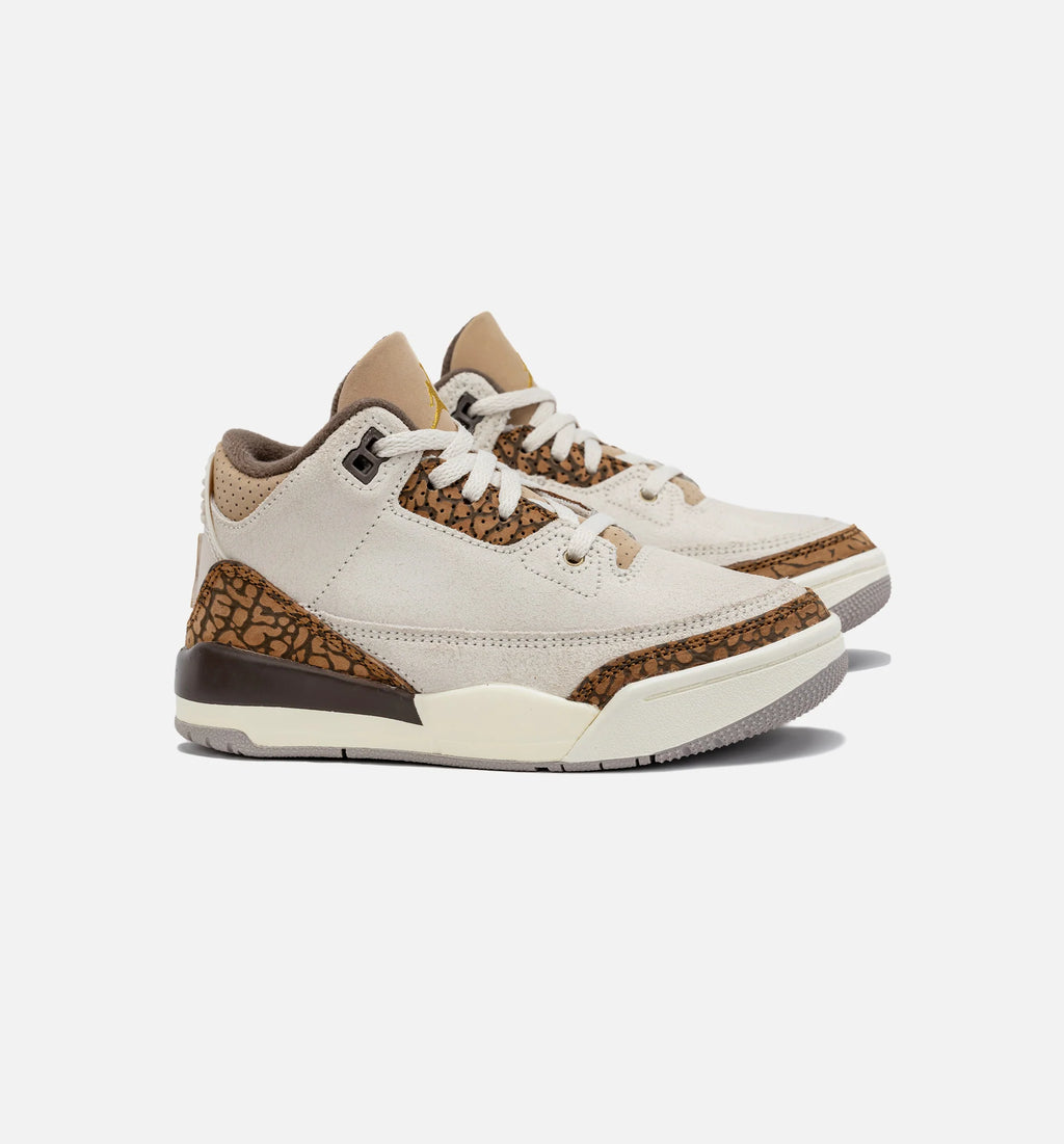 Air Jordan 3 Retro Palomino Preschool Lifestyle Shoe Light Orewood Brown Palomino