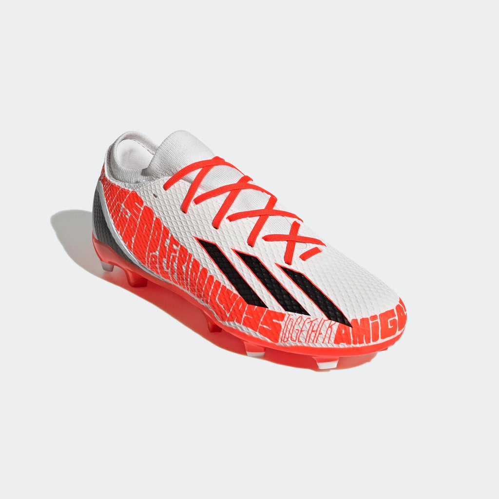 adidas Speedportal Messi 3 FG Firm Ground Soccer Cleats White Black Red