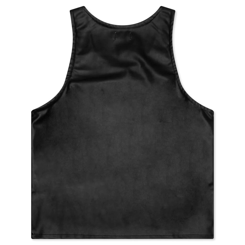 Vegan Leather Tank Black