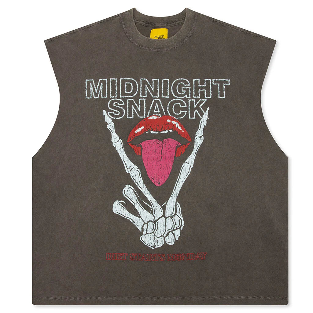 Midnight Snack Cut Off Tee Vintage Black