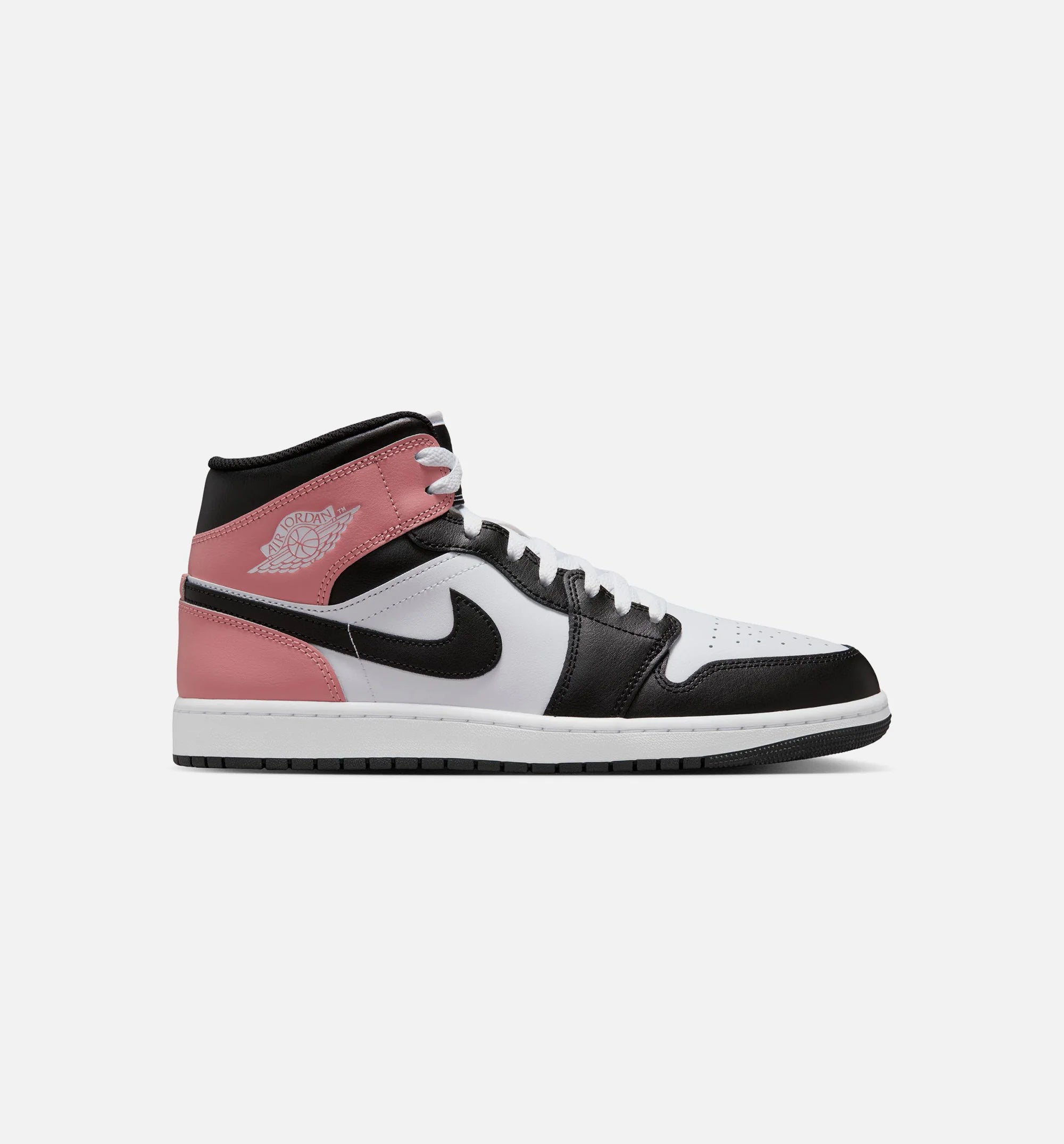 Air Jordan 1 Mid Mens Lifestyle Shoe White Rust Pink Black