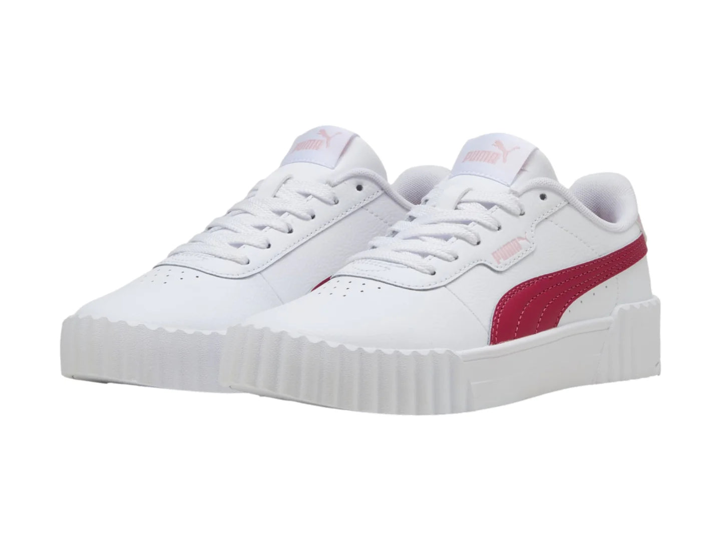 Tenis PUMA Carina 30 Blanco y Rosa para Niña