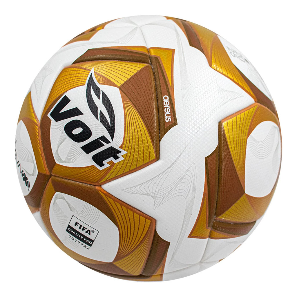 Voit AEREUS Liga MX Opening 2025 Liguilla Quality FIFA Pro Soccer Ball White Gold Black