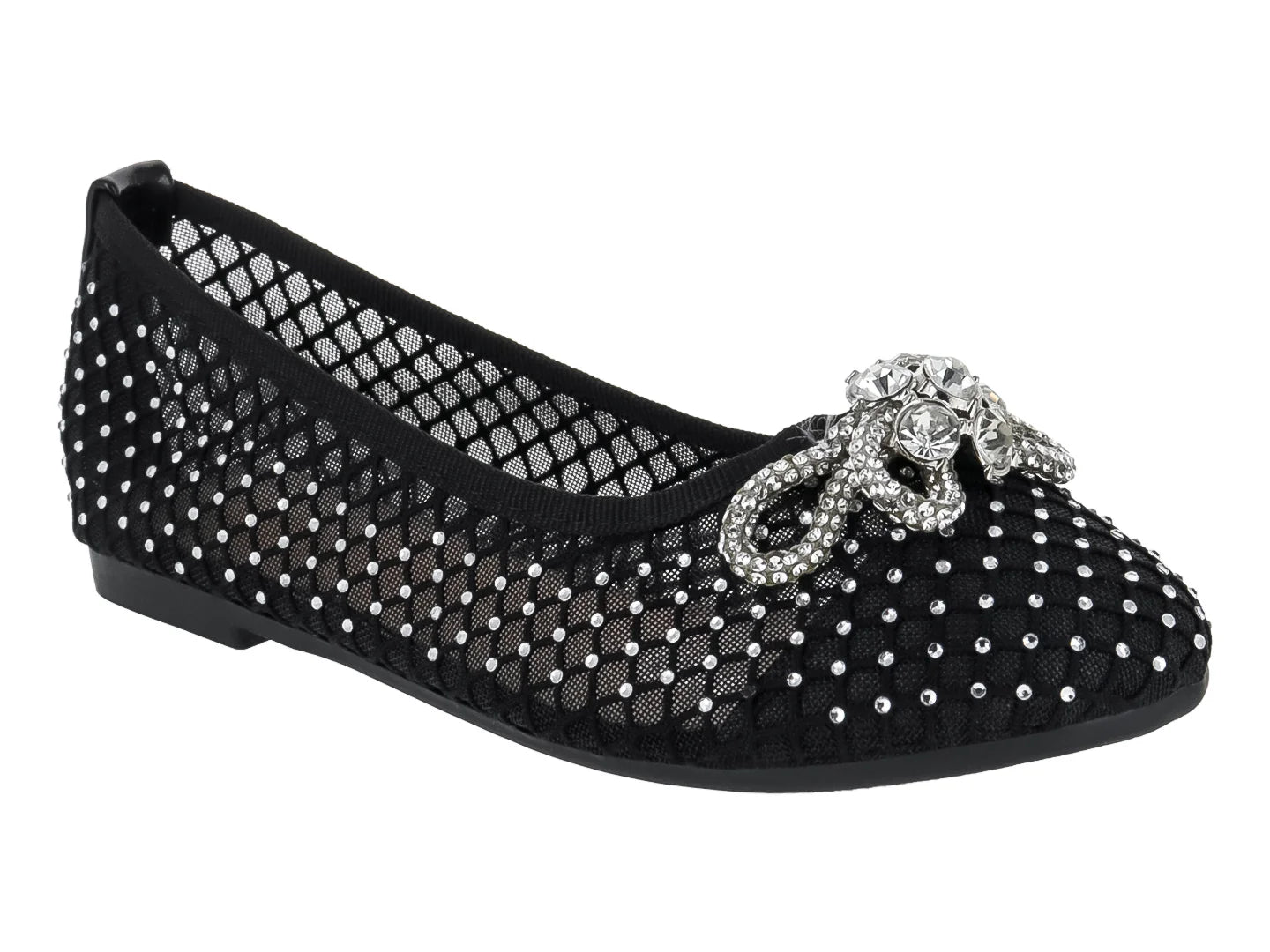 Zapatos Flats Roze Negros para Niña