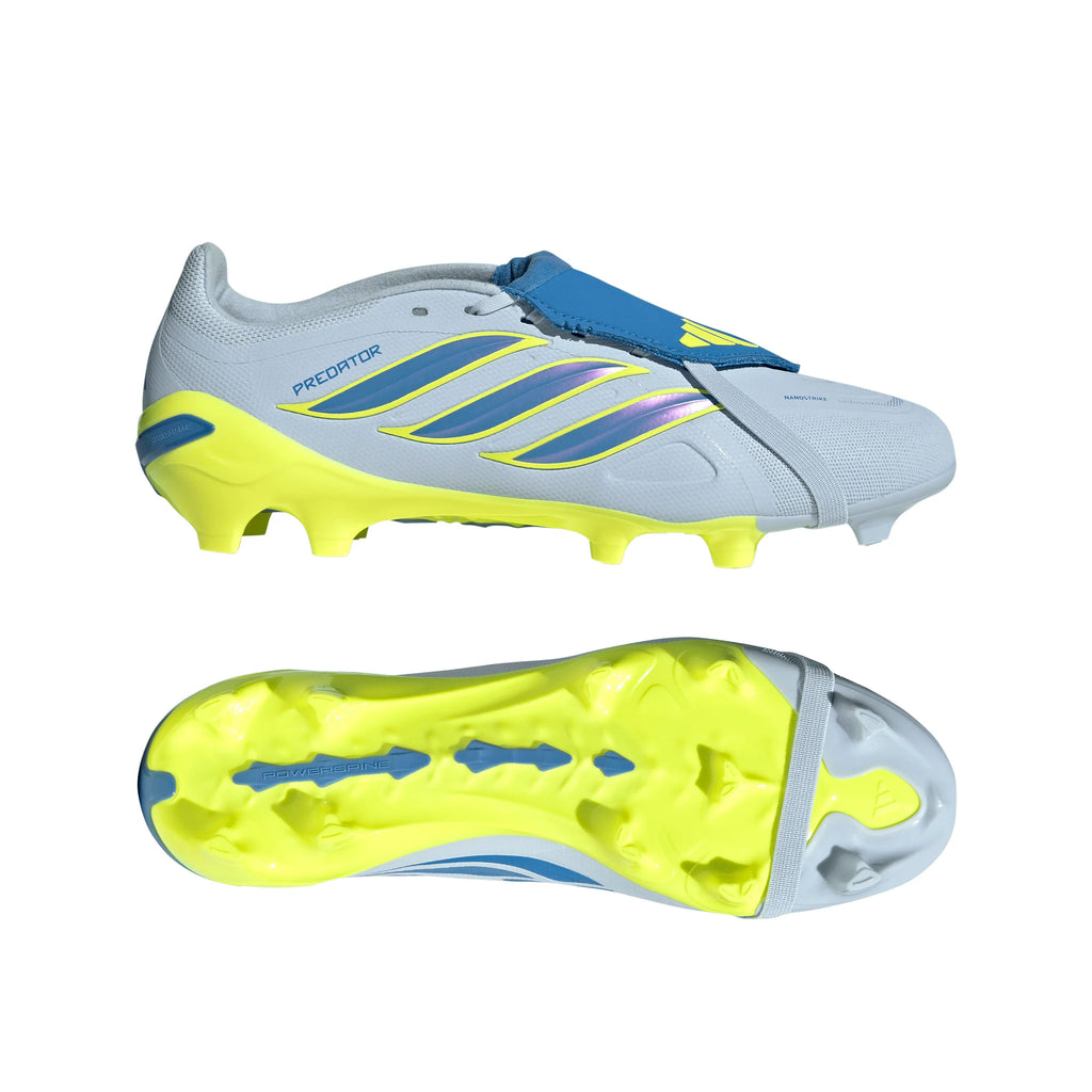 adidas Predator League Fold Over Tongue FG Firm Ground Mens Soccer Cleats Sky Blue Yellow