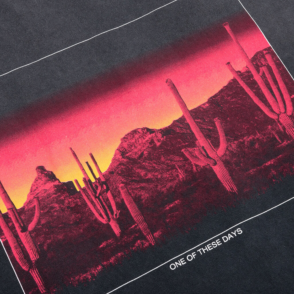 Burning Landscape Tee Washed Black