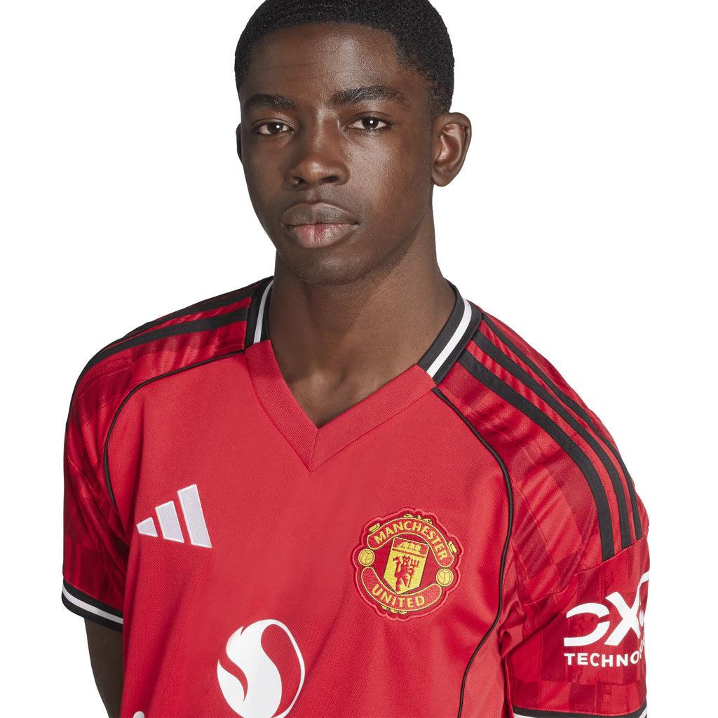 adidas Mens Manchester United Home Jersey 25 26 Red